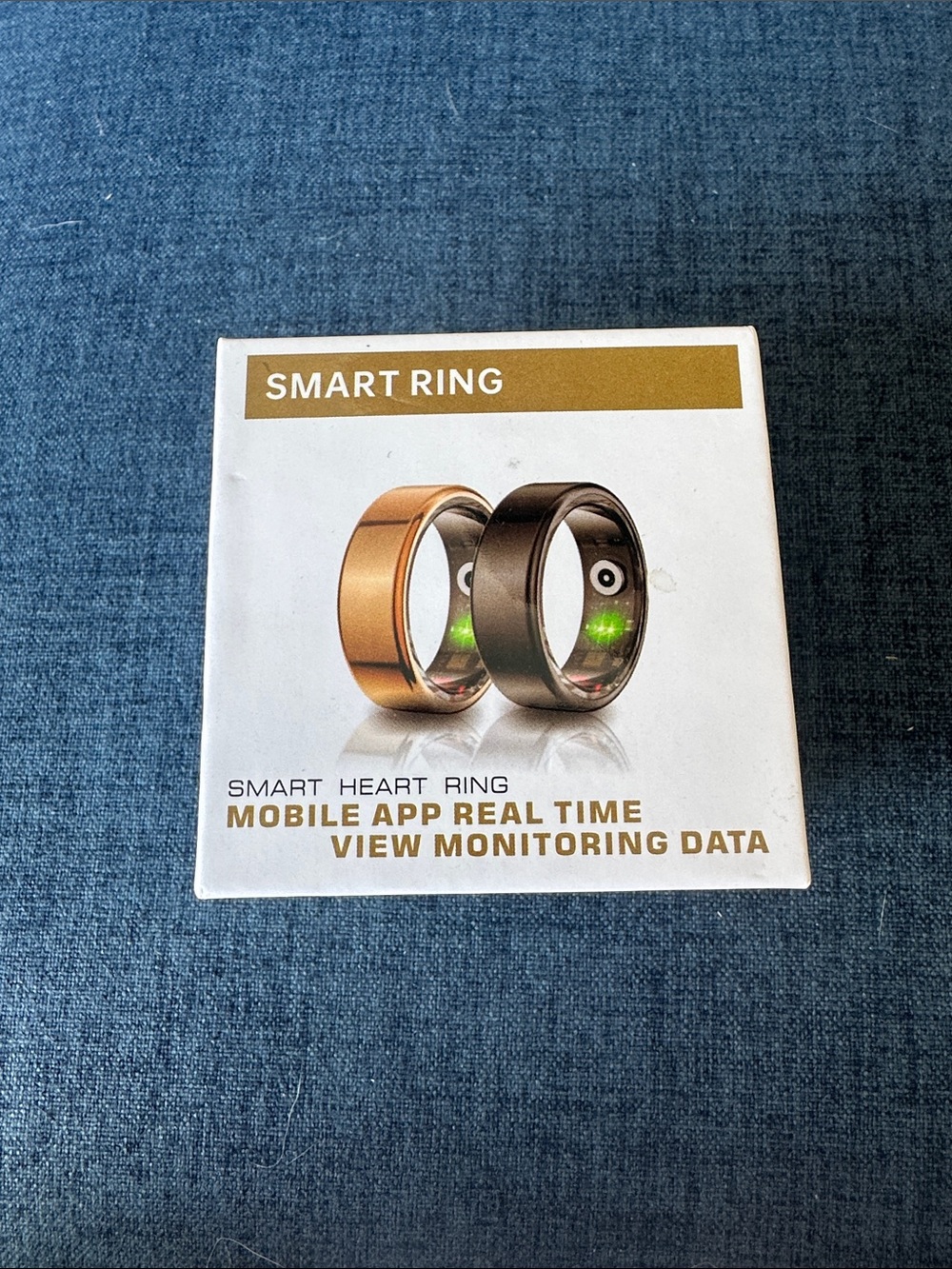 Smart Heart Ring with Mobile App – Gold and Black